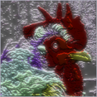 Photomanipulated Image Of A Rooster.