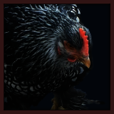 Black and White Hen.